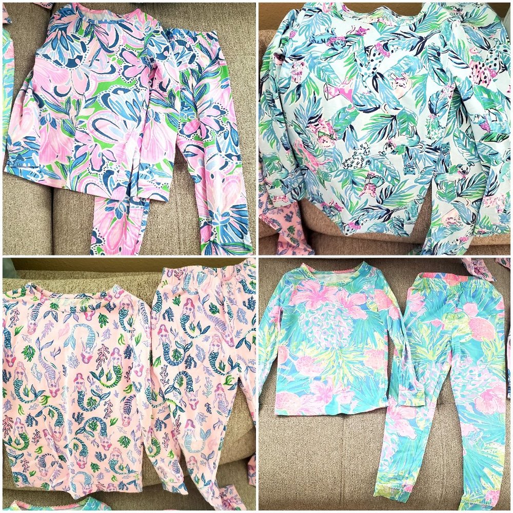 Lilly pulitzer PJ's for girls size 4 (snug fit)